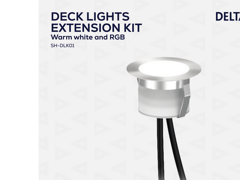 Deltaco Smart Home decklight kit warm white light and RGB silver