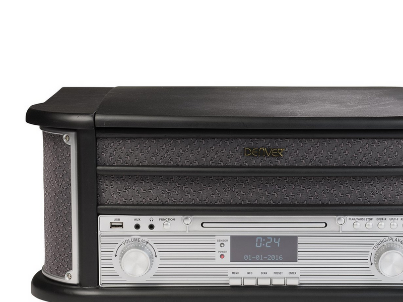 DENVER MRD-51 - Retro music system - LP - CD - FM - DAB - Black