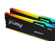 Kingston FURY Beast RGB DDR5-5600 - 16GB - CL40 - Dual Channel (2 pcs) - Intel XMP - Schwarz mit RGB