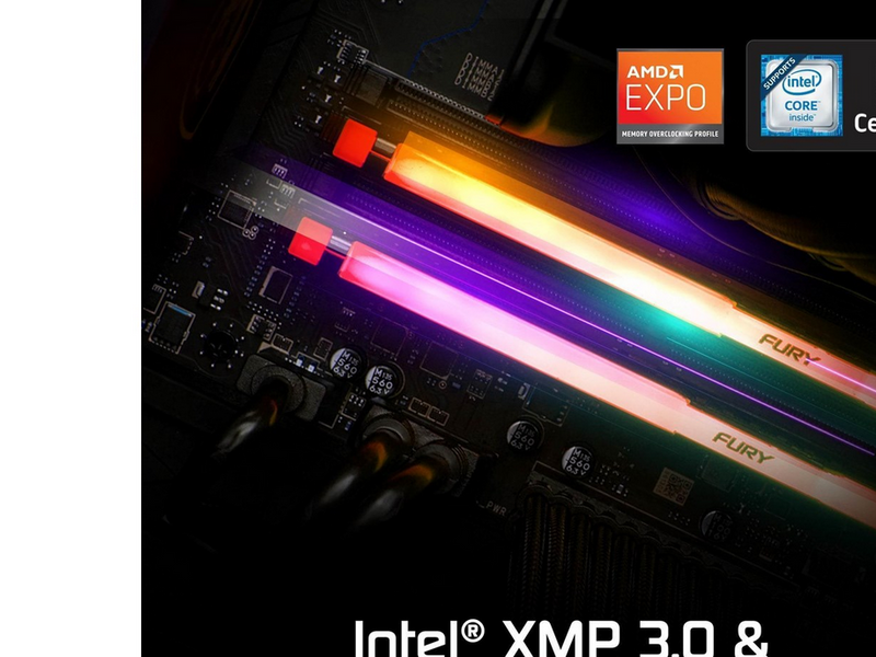 Kingston FURY Beast RGB DDR5-5600 - 16GB - CL40 - Dual Channel (2 pcs) - Intel XMP - Schwarz mit RGB