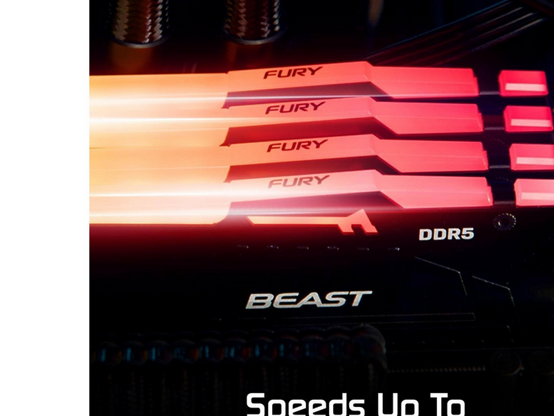 Kingston FURY Beast RGB DDR5-5600 - 32GB - CL40 - Dual Channel (2 pcs) - Intel XMP - Schwarz mit RGB