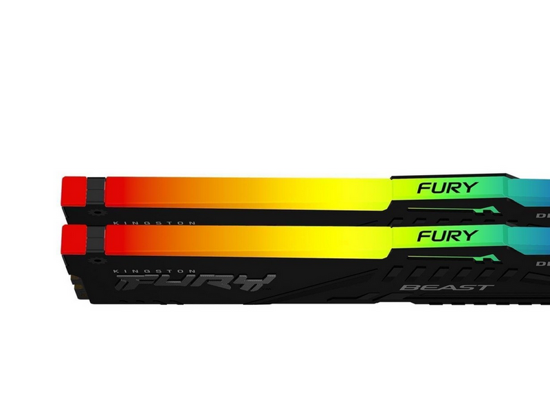 Kingston FURY Beast RGB DDR5-5600 - 32GB - CL40 - Dual Channel (2 pcs) - Intel XMP - Schwarz mit RGB