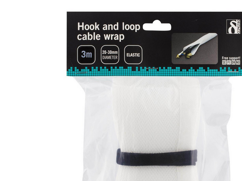 Deltaco Cable Sorting Stocking 3 m White