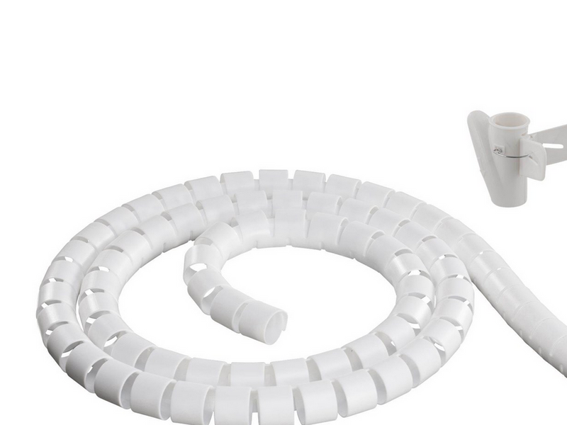 Deltaco Nylon cable cover 10m white