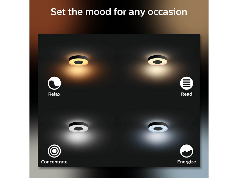 Philips Hue Xamento M Ceiling Lamp - Black