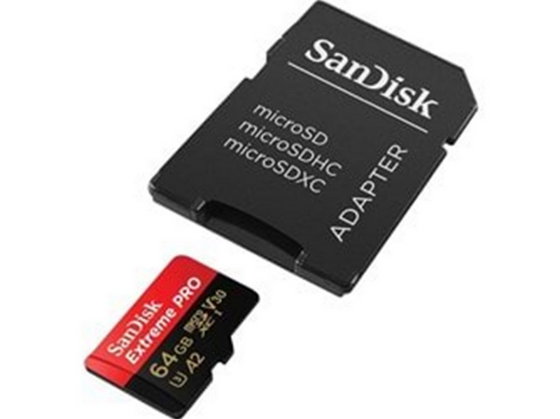 SANDISK Extreme Pro microSD/SD - 200MB/s - 64GB