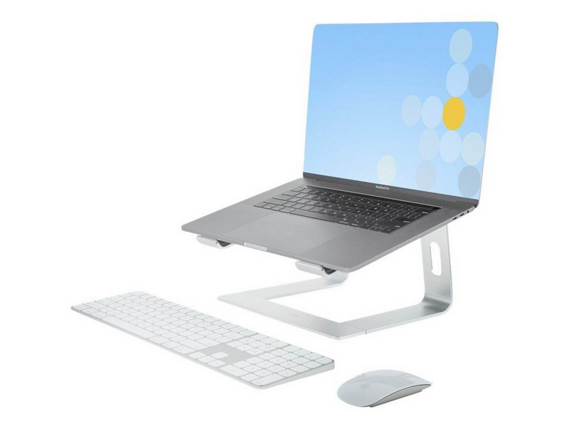 StarTech.com Laptop Stand for Desk 5kg/11lb Aluminum Silver Ergonomic (LAPTOP-STAND-SILVER) - notebook stand