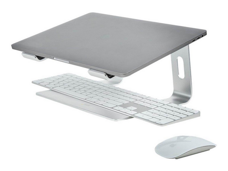 StarTech.com Laptop Stand for Desk 5kg/11lb Aluminum Silver Ergonomic (LAPTOP-STAND-SILVER) - notebook stand