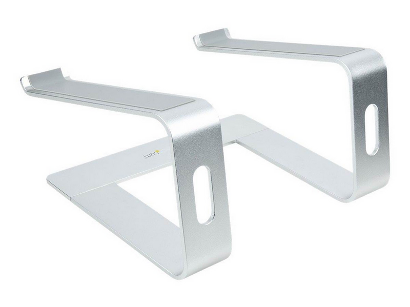 StarTech.com Laptop Stand for Desk 5kg/11lb Aluminum Silver Ergonomic (LAPTOP-STAND-SILVER) - notebook stand
