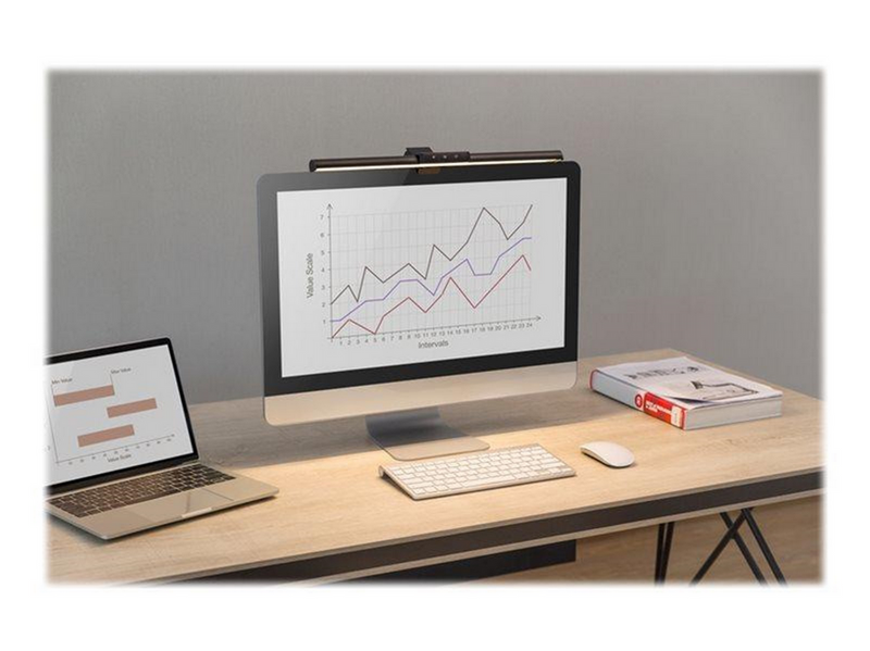DIGITUS DA-90415 - monitor reading lamp - LED - 5 W - warm to cold white light - 3000-6500 K - black