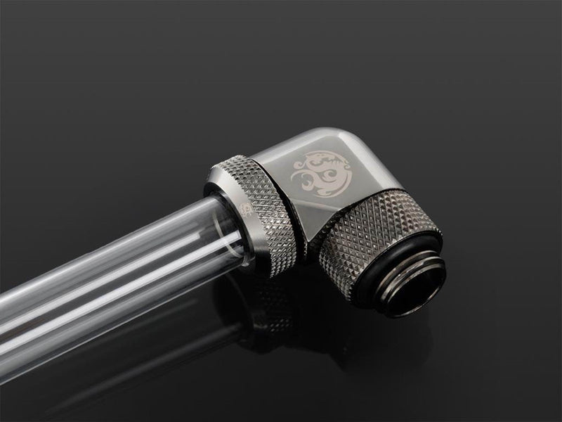 Bitspower Black Sparkle Enhance Rotary G1/4" 90-Degree Multi-Link Adapter For OD 12MM