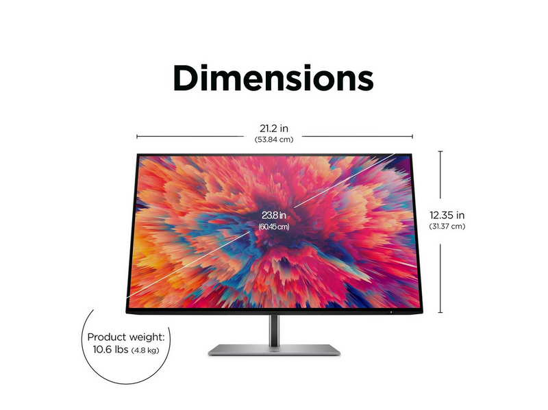 24" HP Z24q G3 - 2560x1440 (QHD) - 90Hz - IPS