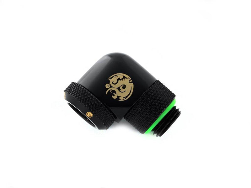 Bitspower Matt Black Enhance Rotary G1/4" 90-Degree Multi-Link Adapter For OD 12MM