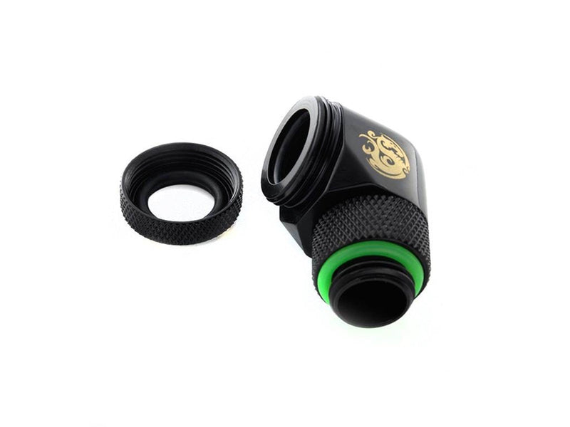 Bitspower Matt Black Enhance Rotary G1/4" 90-Degree Multi-Link Adapter For OD 12MM