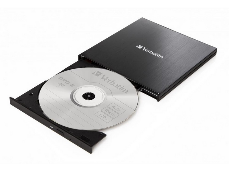 Verbatim Slimline - DVD±RW (±R DL) drive - USB 3.2 Gen 1 - external - DVD-RW (Brenner) - USB 3.2 Gen 1 - Schwarz