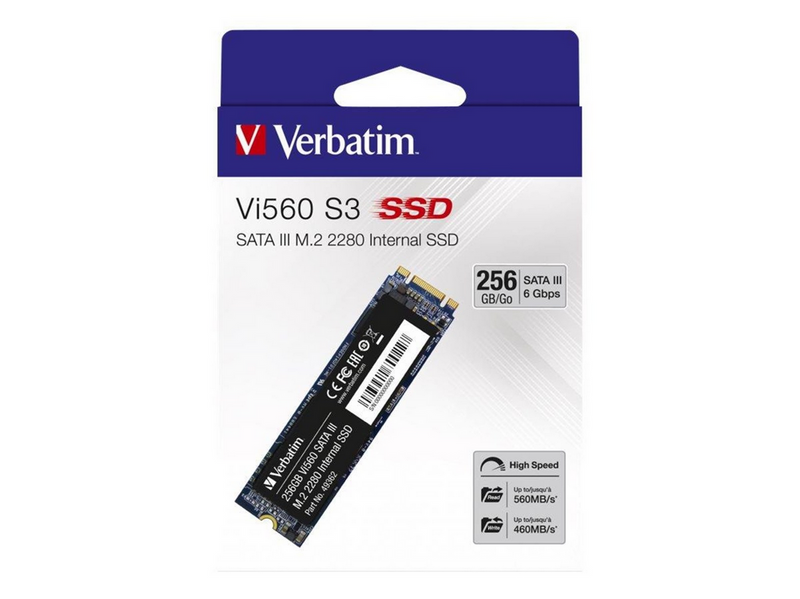 Verbatim Vi560 S3 SSD - 256GB - SATA-600 - M.2 2280