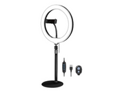 LogiLink Smartphone ring light tripod with remote shutter height adjust. Ø 25 cm