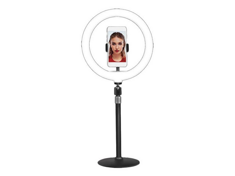 LogiLink Smartphone ring light tripod with remote shutter height adjust. Ø 25 cm