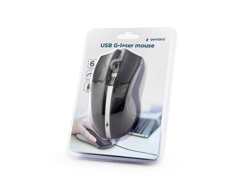 Gembird G-laser wired mouse - Maus (Schwarz)