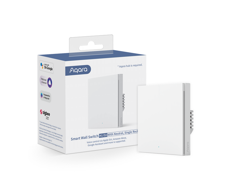 Aqara Smart Wall Switch H1 (with neutral) - Single Rocker White