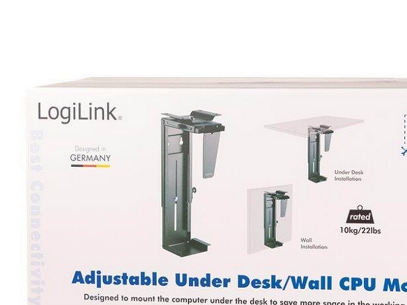 LogiLink CPU mount rotatable for under desk and wall mouting