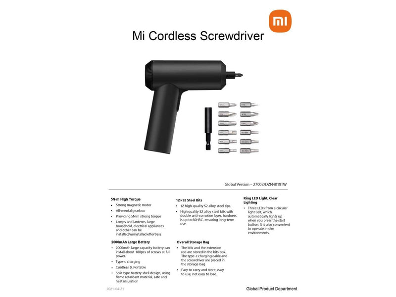 Xiaomi Mi Cordless Screwdriver