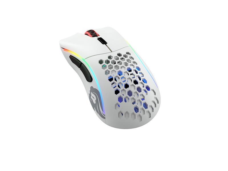 Glorious Model D Wireless - Matte White - Gaming Maus (Weiß mit RGB Licht)