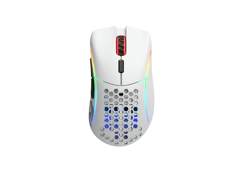 Glorious Model D Wireless - Matte White - Gaming Maus (Weiß mit RGB Licht)