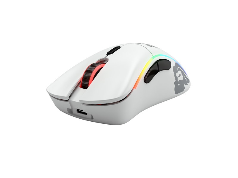 Glorious Model D Wireless - Matte White - Gaming Maus (Weiß mit RGB Licht)