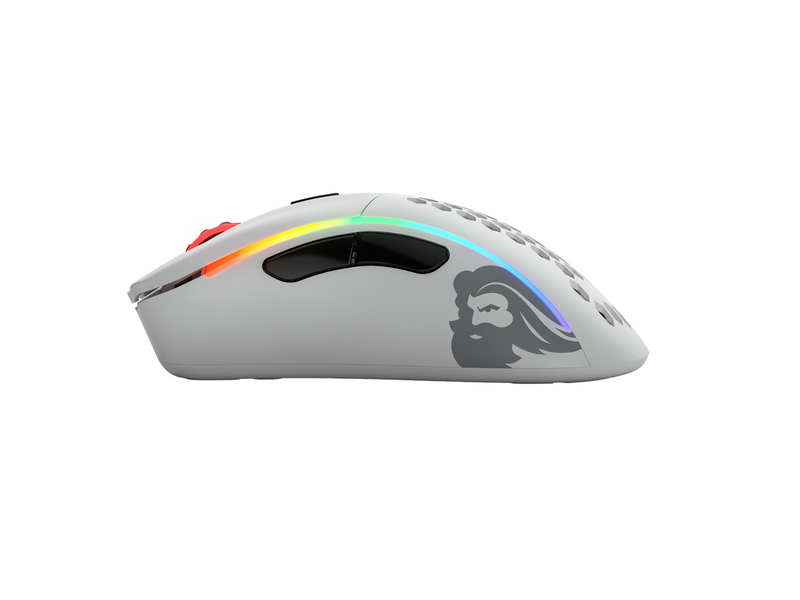 Glorious Model D Wireless - Matte White - Gaming Maus (Weiß mit RGB Licht)