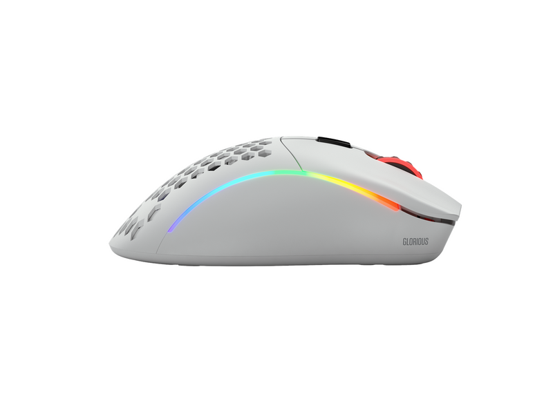 Glorious Model D Wireless - Matte White - Gaming Maus (Weiß mit RGB Licht)