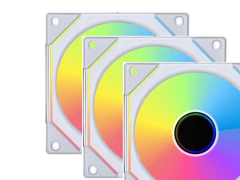 Lian Li UNI FAN SL-INF 120 White - 3 pack - Gehäuselüfter - 120mm - Weiß mit RGB-Beleuchtung - 29 dBA