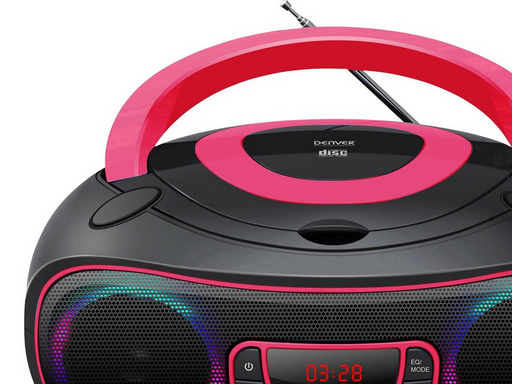 DENVER TCL-212BT - Pink - Boombox - CD - FM - USB - Bluetooth