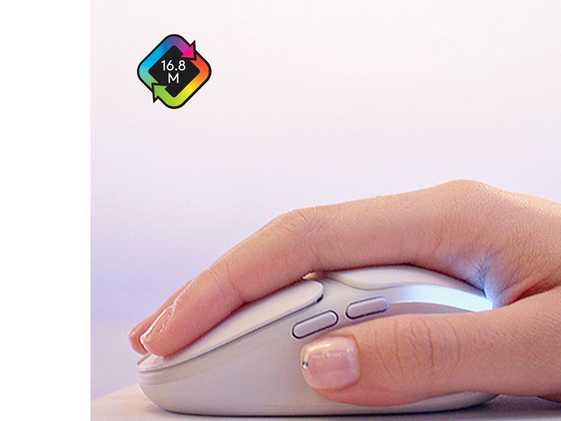 Logitech G705 Wireless mouse - Aurora collection - Gaming Maus (Weiß mit RGB Licht)