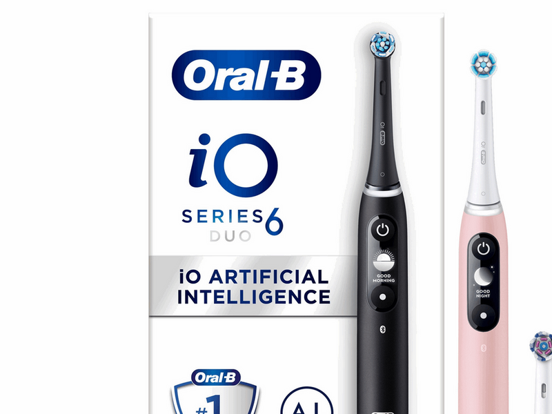 Oral-B Elektrische Zahnbürste iO6 Duo Pack Black Lava/Pink Sand - 2 handles