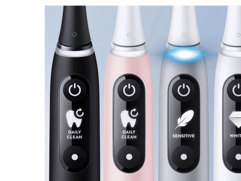 Oral-B Elektrische Zahnbürste iO6 Duo Pack Black Lava/Pink Sand - 2 handles