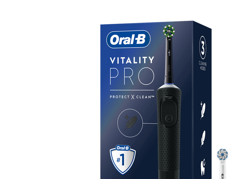 Oral-B Elektrische Zahnbürste Vitality Pro Black + Extra Refill