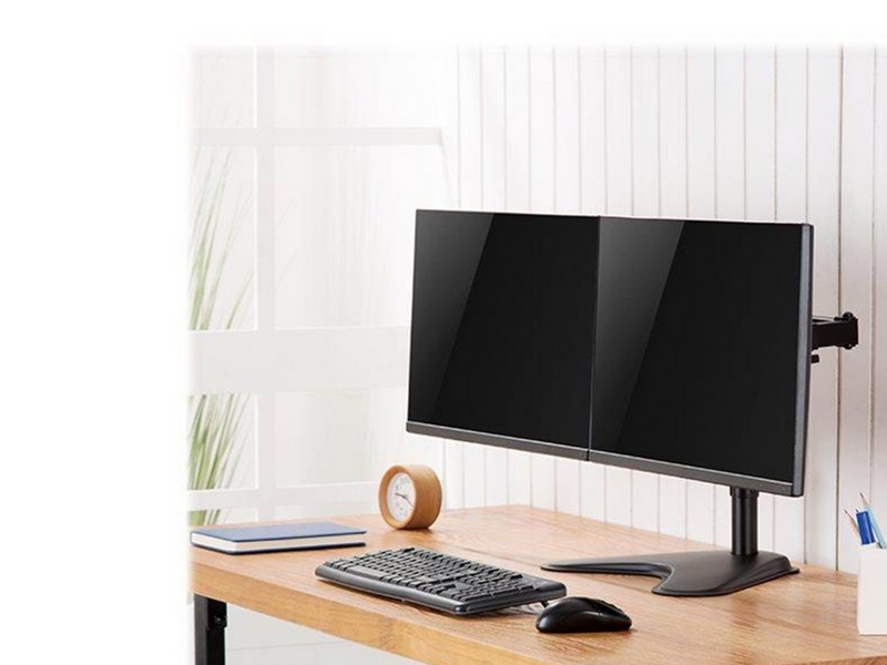 LogiLink Dual monitor stand 17–32" steel arm length: each 390 mm