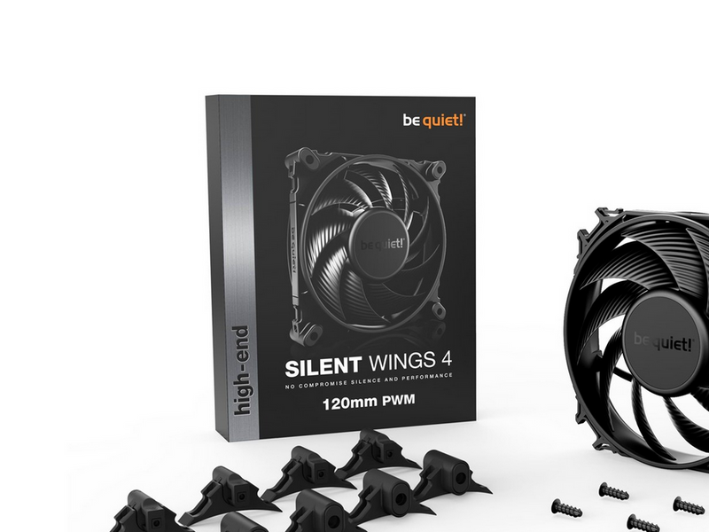 be quiet! Silent Wings 4 120 PWM - Gehäuselüfter - 120mm - Schwarz - 18 dBA
