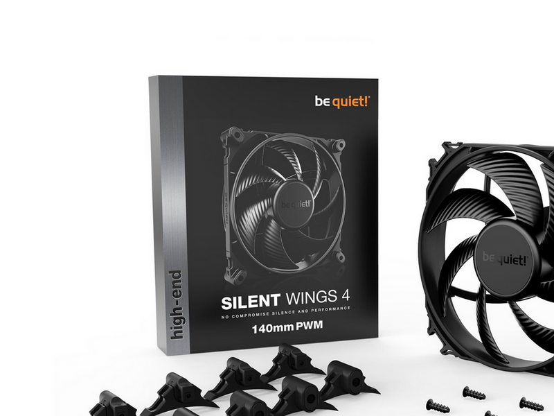 be quiet! Silent Wings 4 140 PWM - Gehäuselüfter - 140mm - Schwarz - 13 dBA