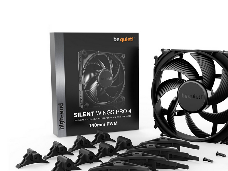 be quiet! Silent Wings 4 Pro 140 PWM - Gehäuselüfter - 140mm - Schwarz - 36 dBA