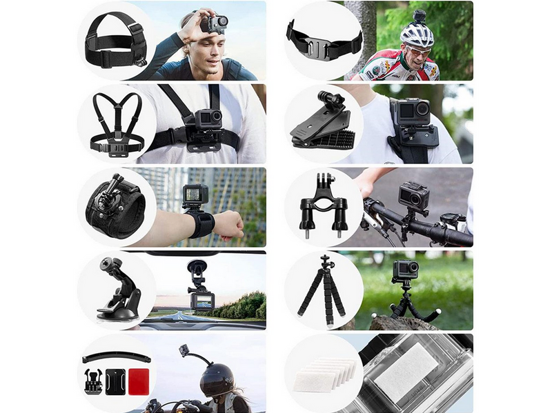 Akaso Action Camera accessories - 14 pieces