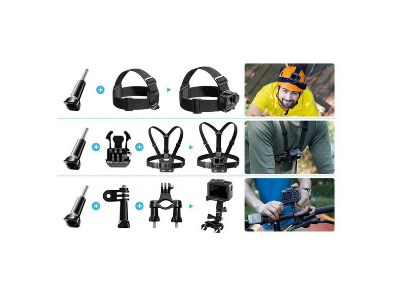 Akaso Action Camera accessories - 14 pieces