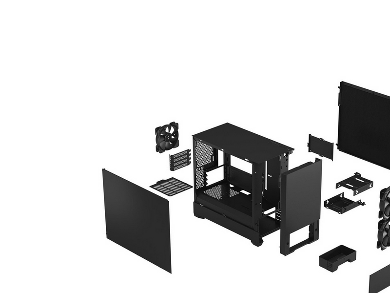 Fractal Design Pop Mini Silent - Black Solid - Gehäuse - Miditower - Schwarz