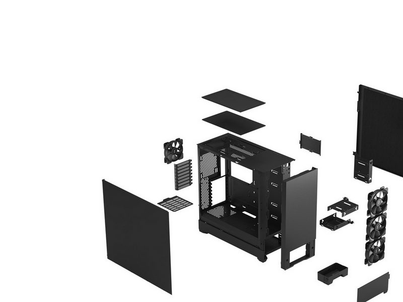 Fractal Design Pop XL Silent - Black Solid - Gehäuse - Miditower - Schwarz