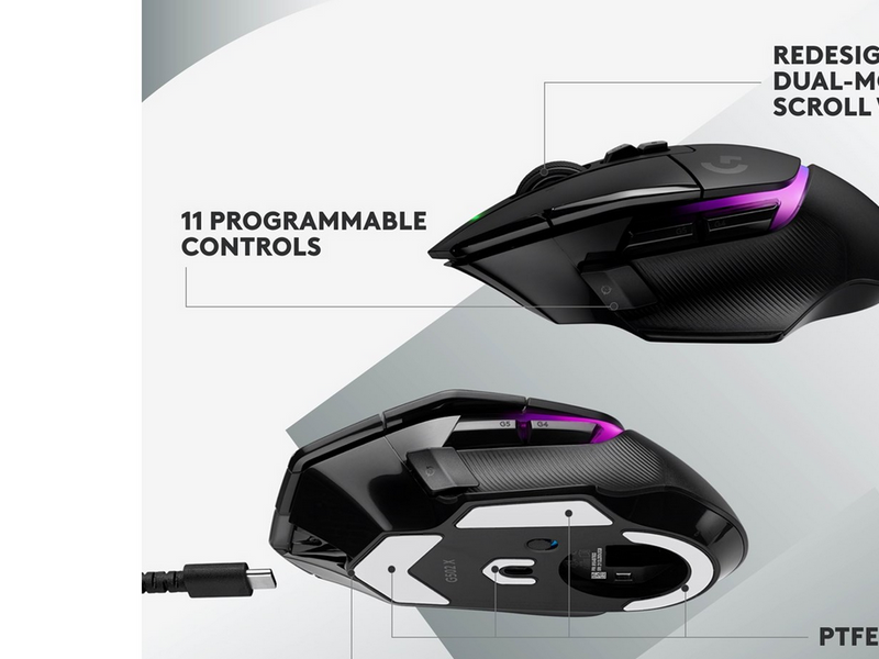 Logitech G502 X Plus Wireless - Gaming Maus (Schwarz)