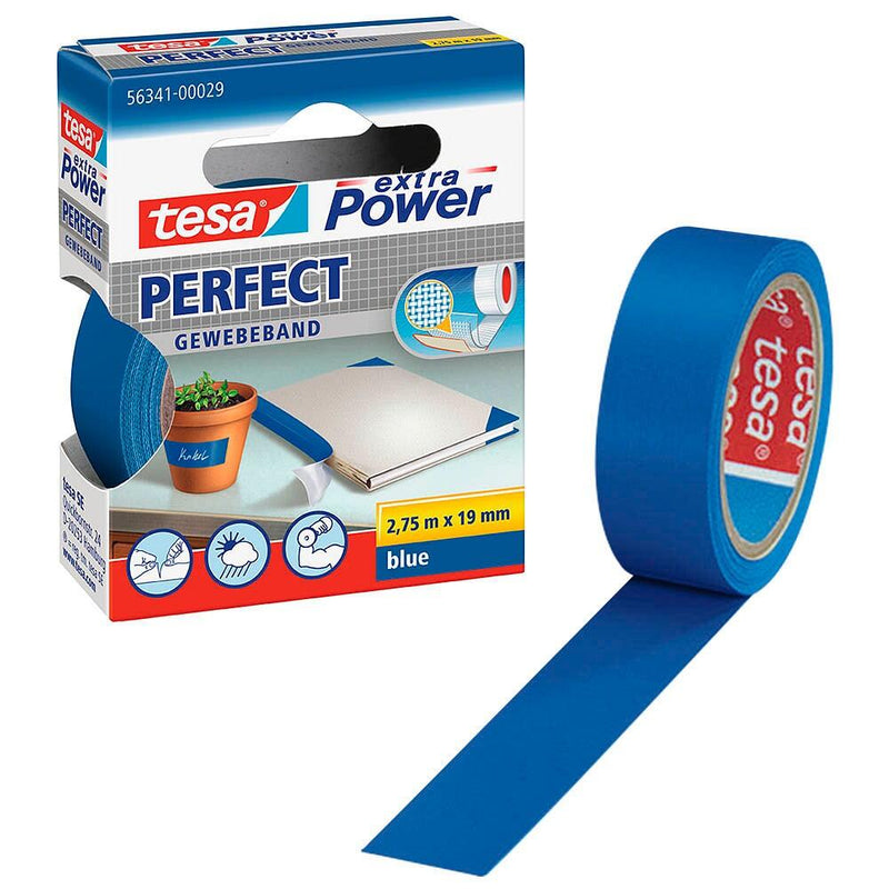 tesa Gewebebänder extra Power Perfect 19 mm x 2.75 m blau