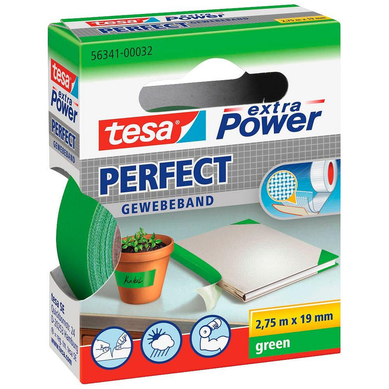 tesa Gewebebänder extra Power Perfect 19 mm x 2.75 m grün