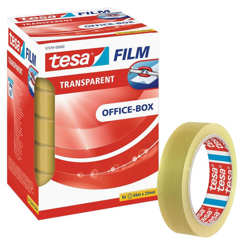 tesa OFFICE-BOX Klebefilm 25 mm x 66 m transparent