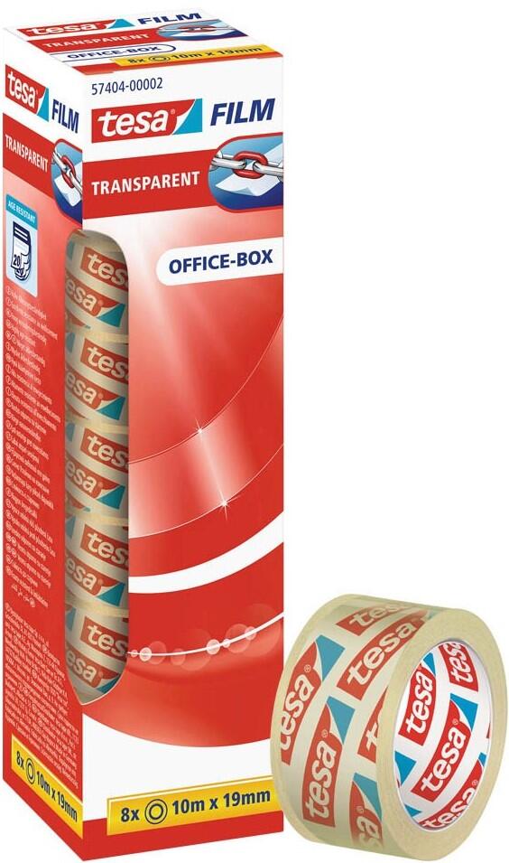 tesa OFFICE-BOX Klebefilm 19 mm x 10 m transparent